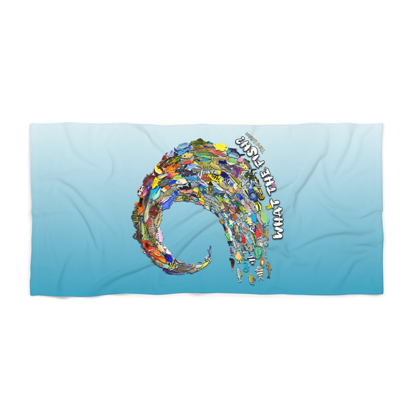15b. Beach Towel - 2024 What the Fish (Third Edition) Wave Design